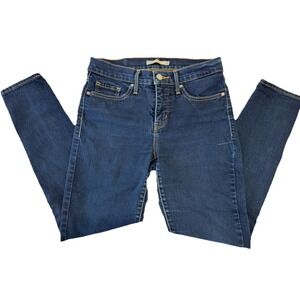 Levi's Womens Jean Size 28‎ Blue Mile High Super shaping Skinny Denim Jean